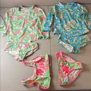 Lilly Pulitzer Kids Swim Rashguards - Pink, Green, Blue